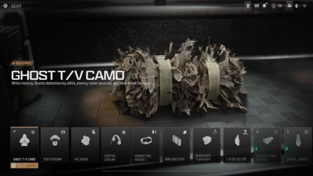 MW3 : camouflage Ghost T/V