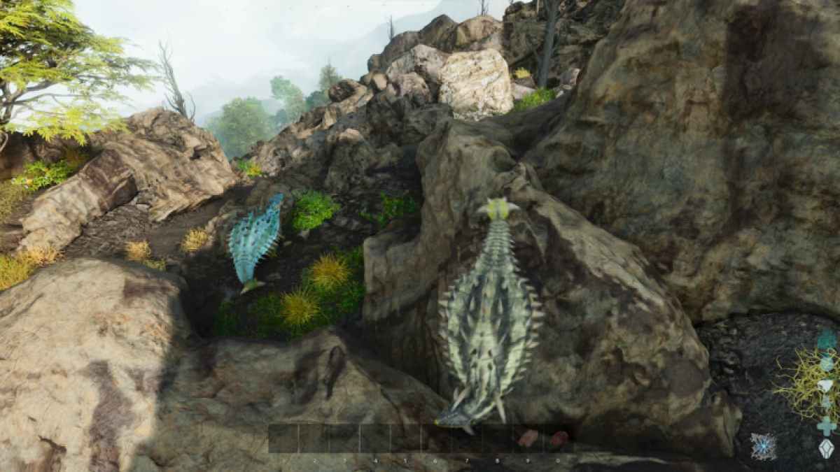 Troupeau d'ankylosaures dans Ark Survival Ascended