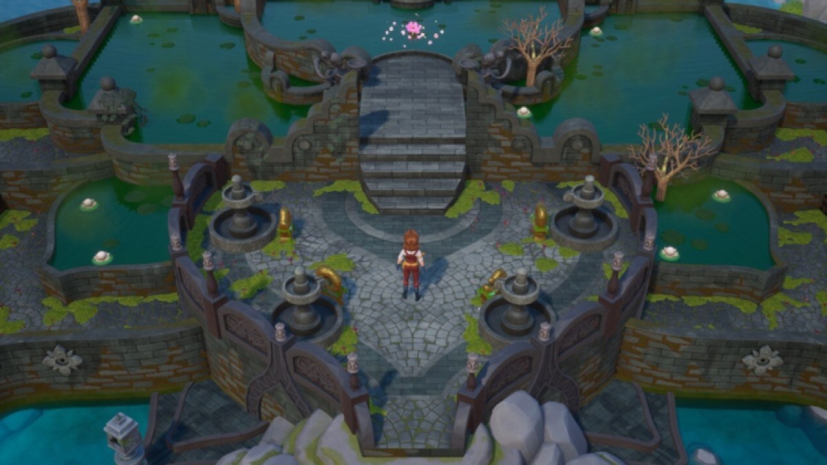 Comment trouver le temple du lac à Coral Island
