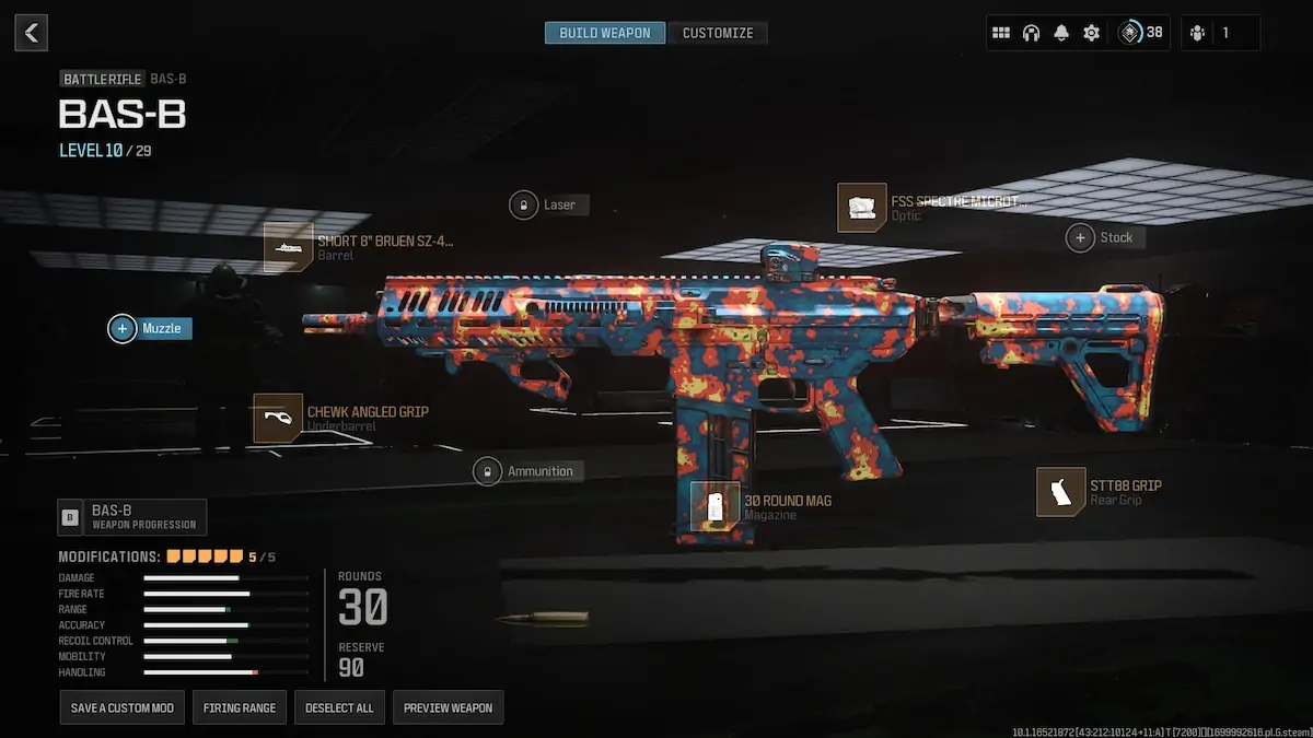 Équipement Mw3 Bas B