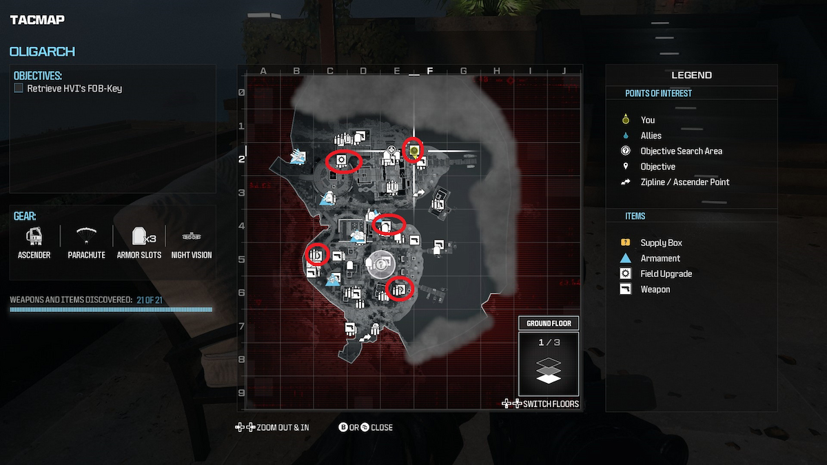 Modern Warfare 3 Oligarch (MW3) : les 21 emplacements d’armes et d’objets