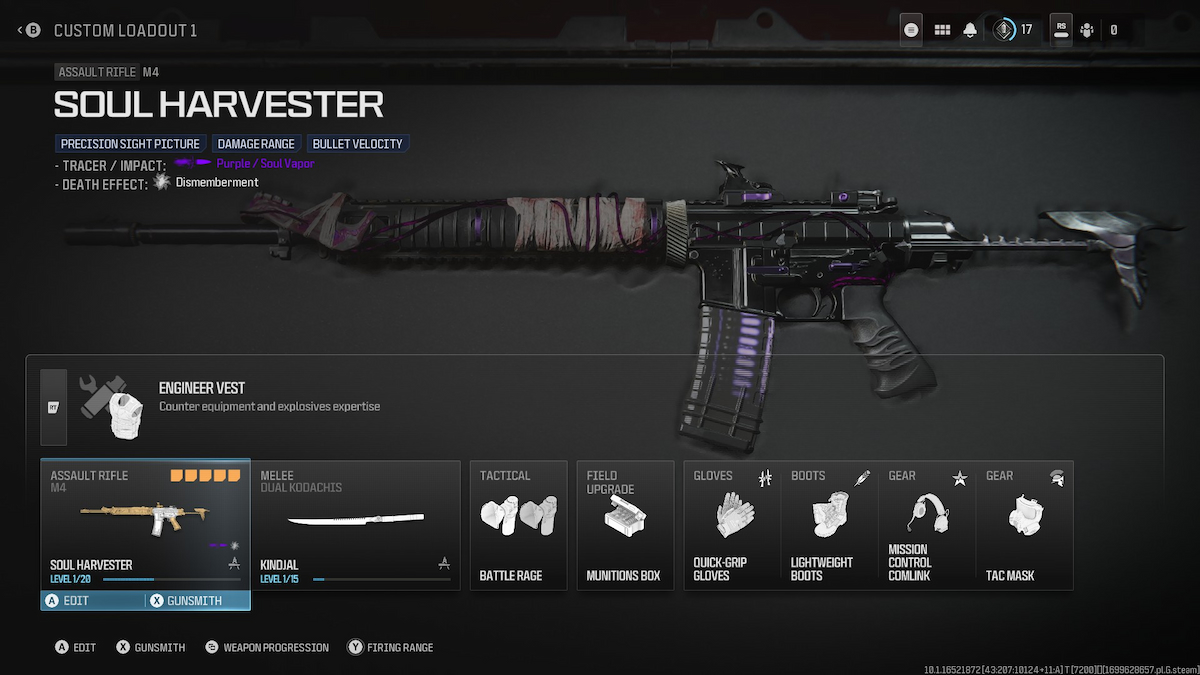 Mw3 M4 sélectionné