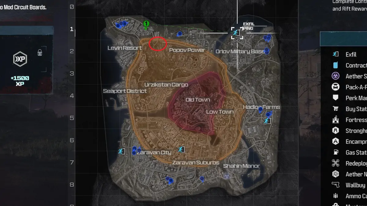 Emplacement de Mwz Bishop mis en évidence1