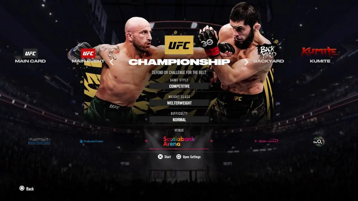 UFC 5 Choisir une arène1