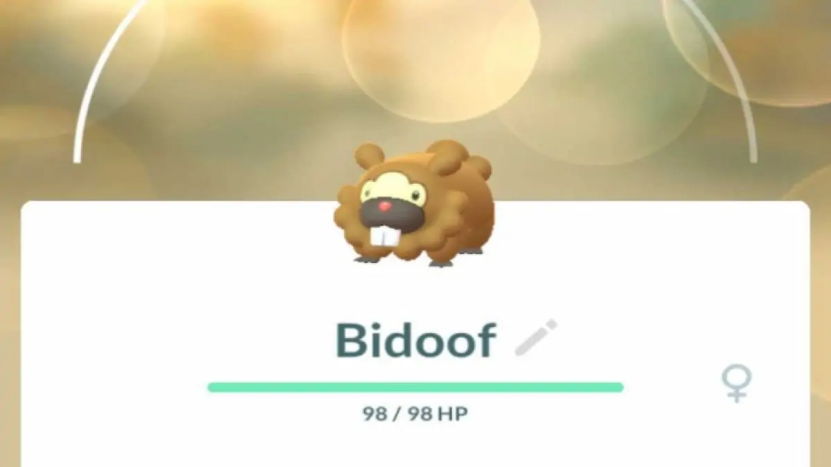 Bidoof dans Pokémon Go