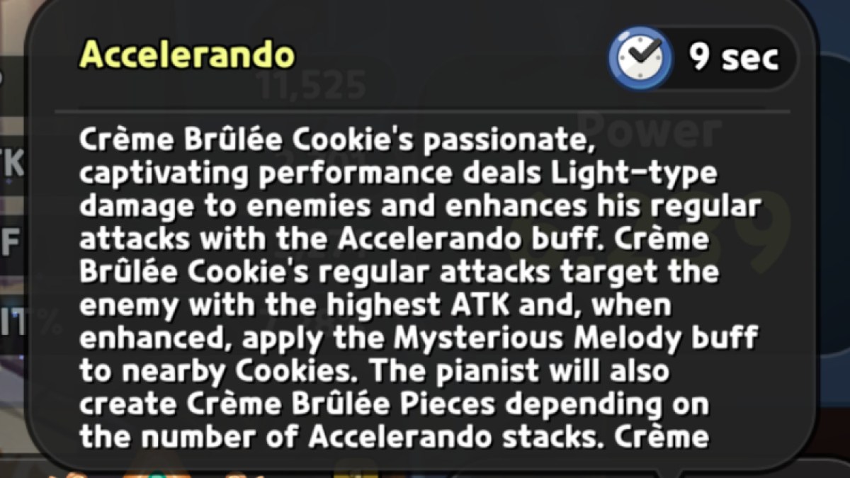 Cookie Run Kingdom Creme Brulee Cookie Toppings Développe la compétence Accelerando