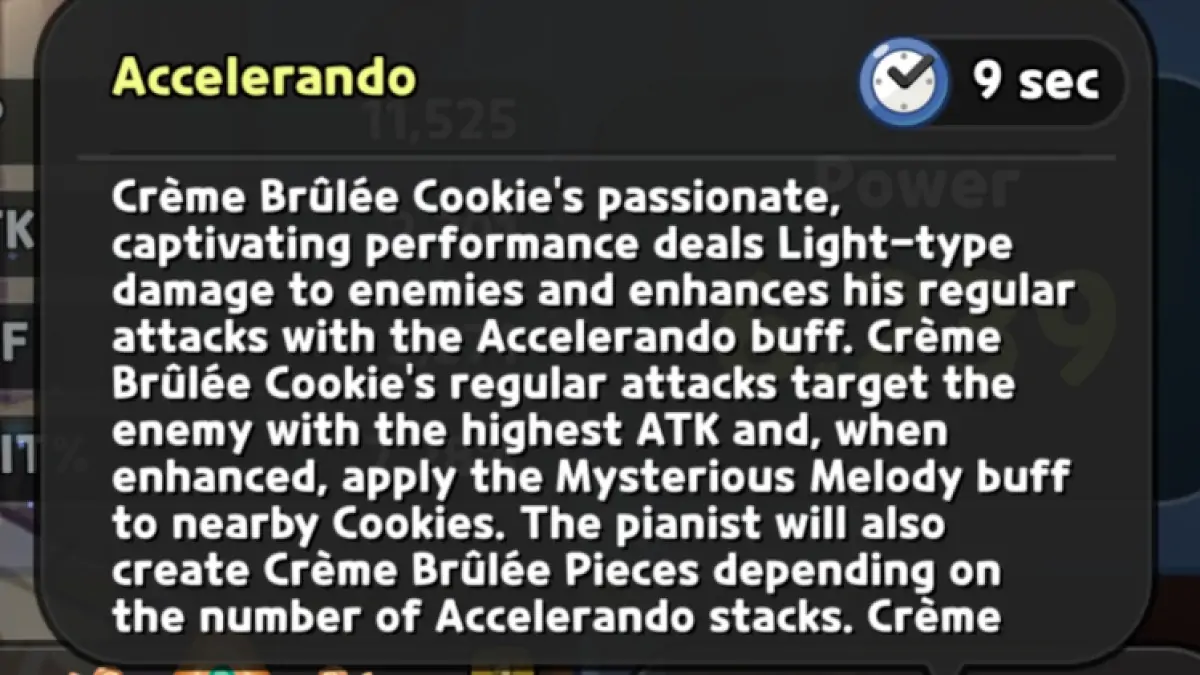 Cookie Run Kingdom Creme Brulee Cookie Toppings Développe la compétence Accelerando