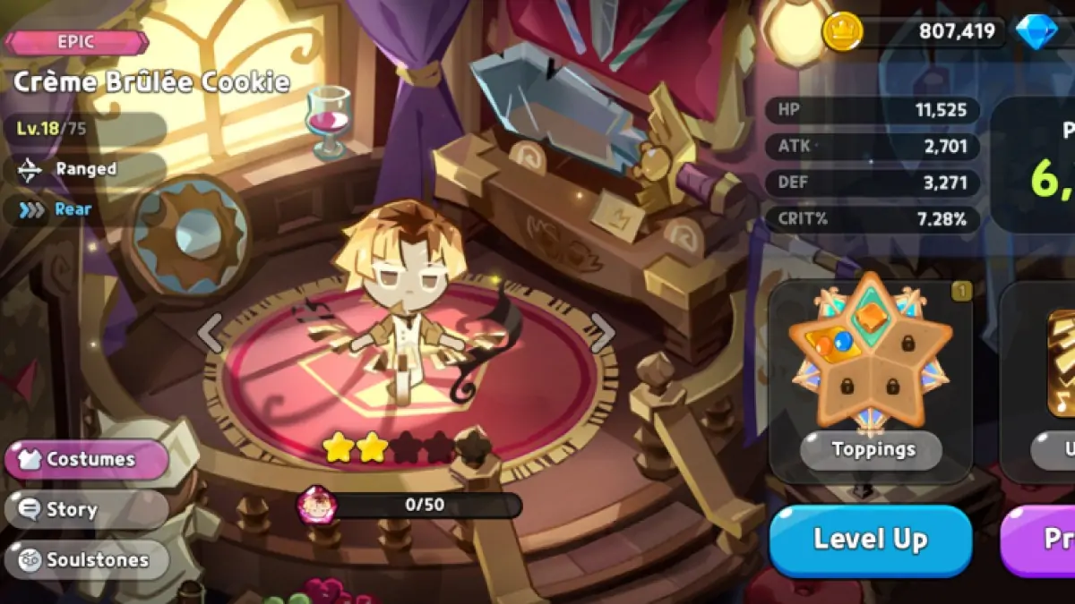 Cookie Run Kingdom Crème brûlée Garnitures pour biscuits Construire des bonbons