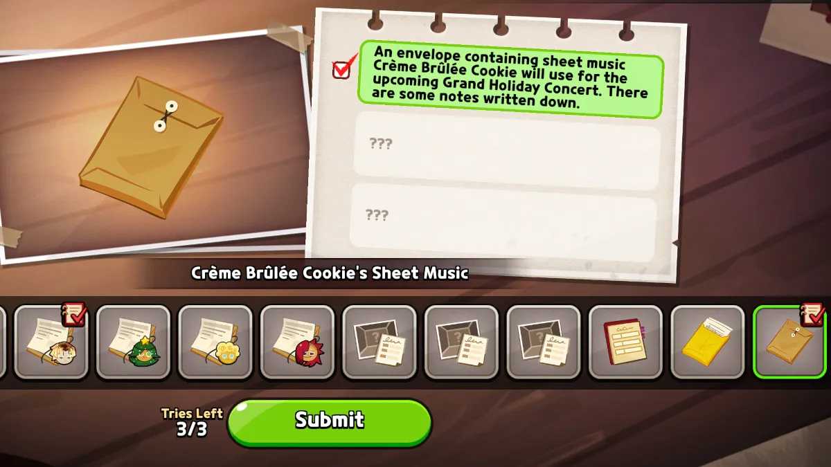 Cookie Run Kingdom Holiday Express Chapitre 3 Enveloppe de réponses
