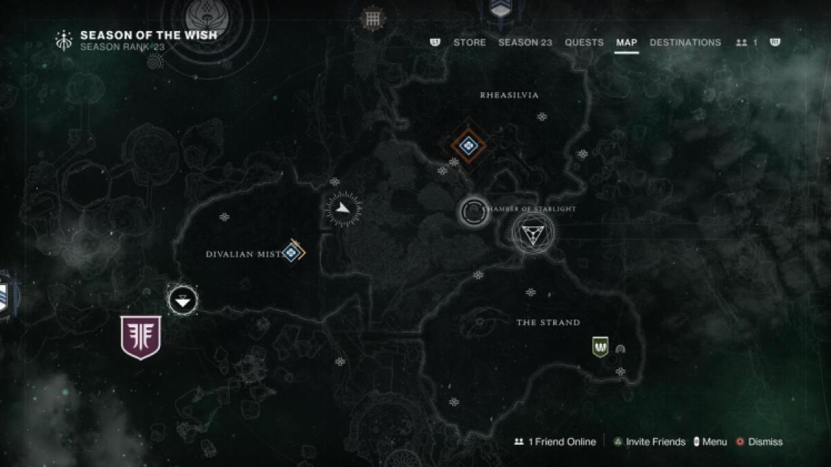 Carte de la Chambre des Étoiles de Destiny 2 Starcats