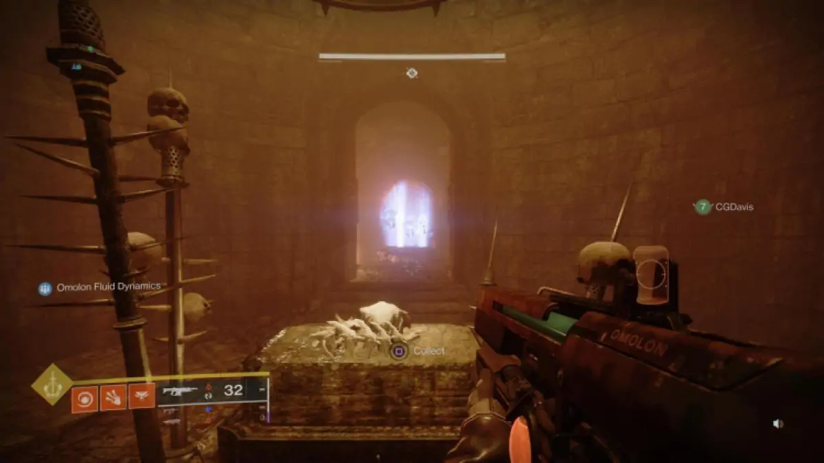 Emplacement 2 des os des ruines du seigneur de guerre de Destiny 2