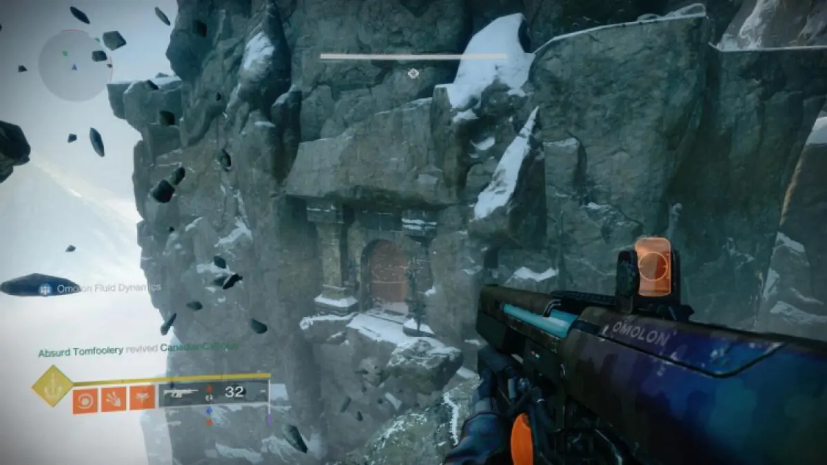 Emplacement 9 des os des ruines du seigneur de guerre de Destiny 2