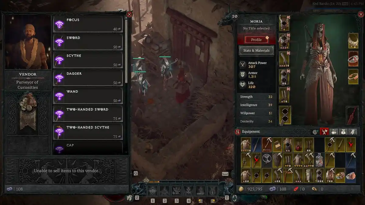 Diablo 4 Pourvoyeur de curiosités