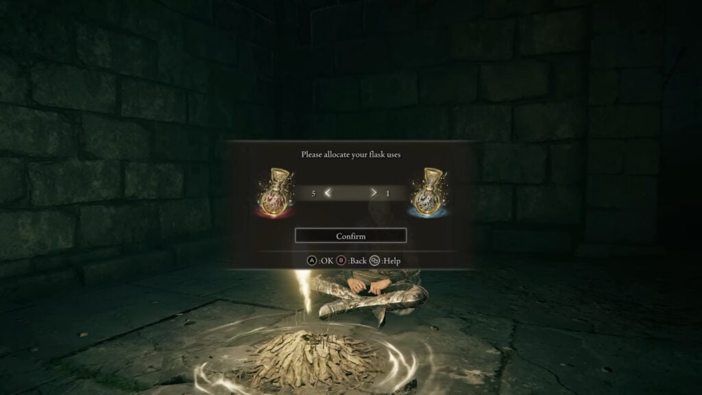 Le joueur attribue des charges de flacon dans l'épopée Soulslike de FromSoftware