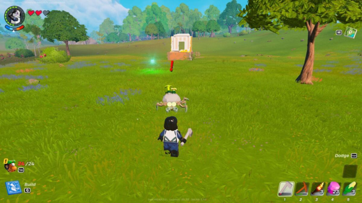 Trouvez et battez un rouleau dans Lego Fortnite