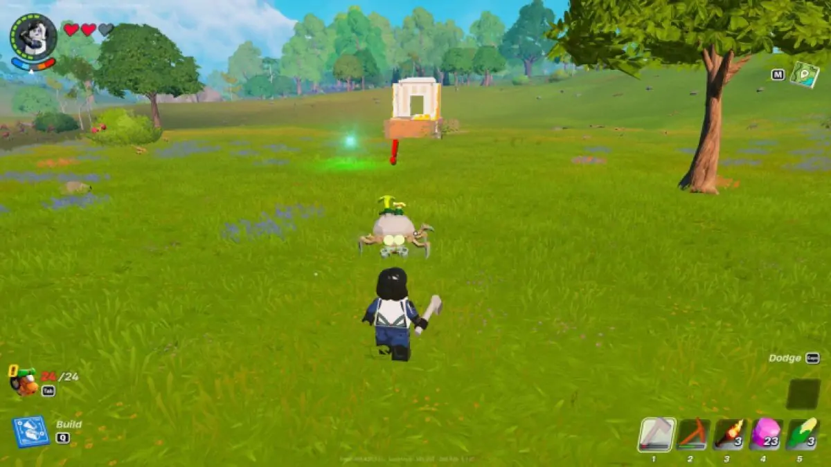 Trouvez et battez un rouleau dans Lego Fortnite