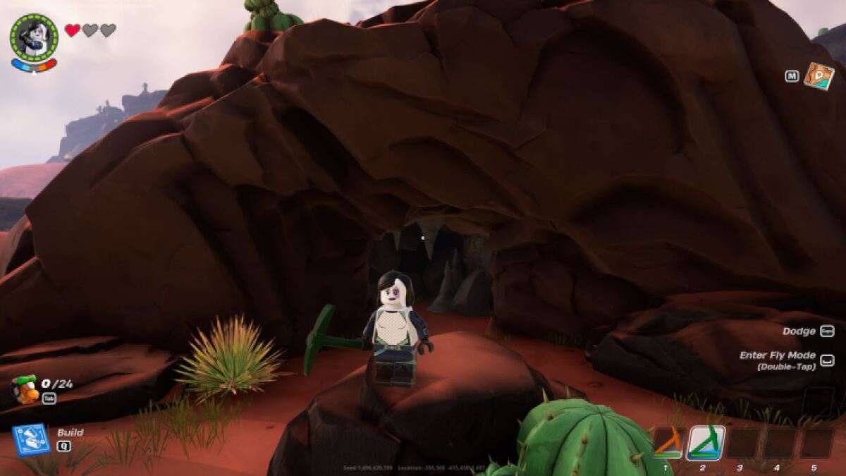 Comment trouver une grotte du désert dans Lego Fortnite