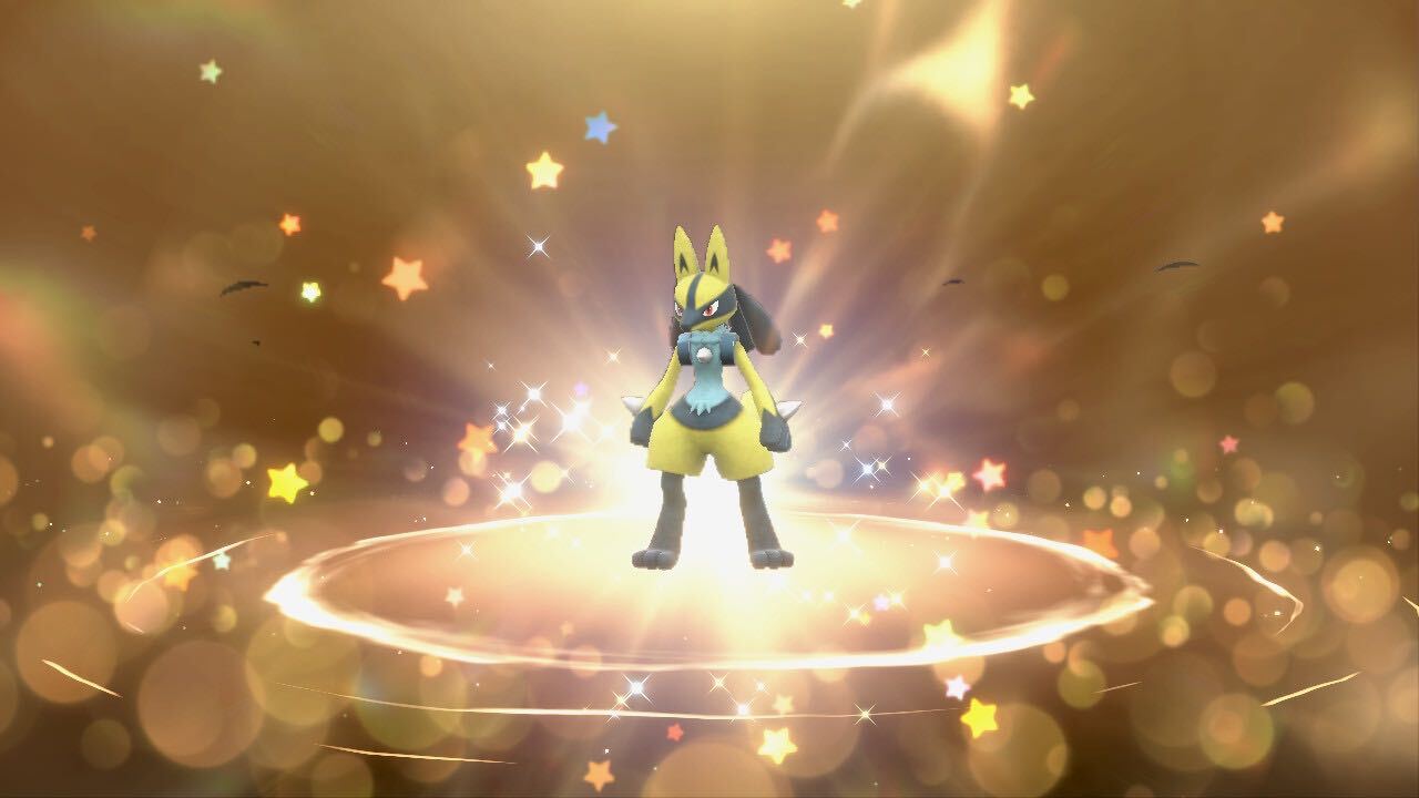 Pokémon Écarlate et Violet : Code cadeau mystère Lucario brillant