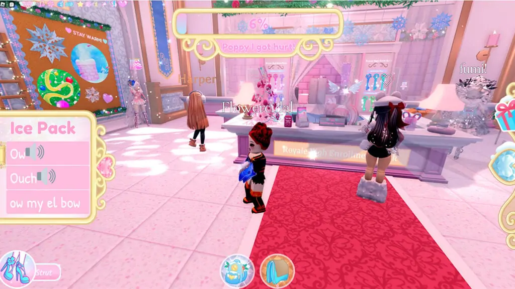 Utilisez le pack de glace dans Royale High