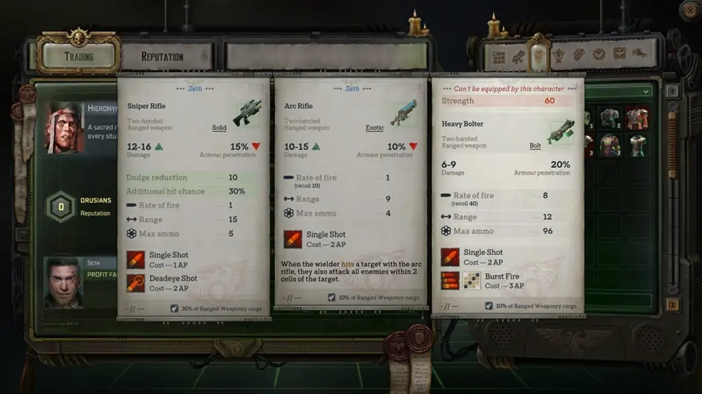 Deuxième emplacement du Bolter lourd