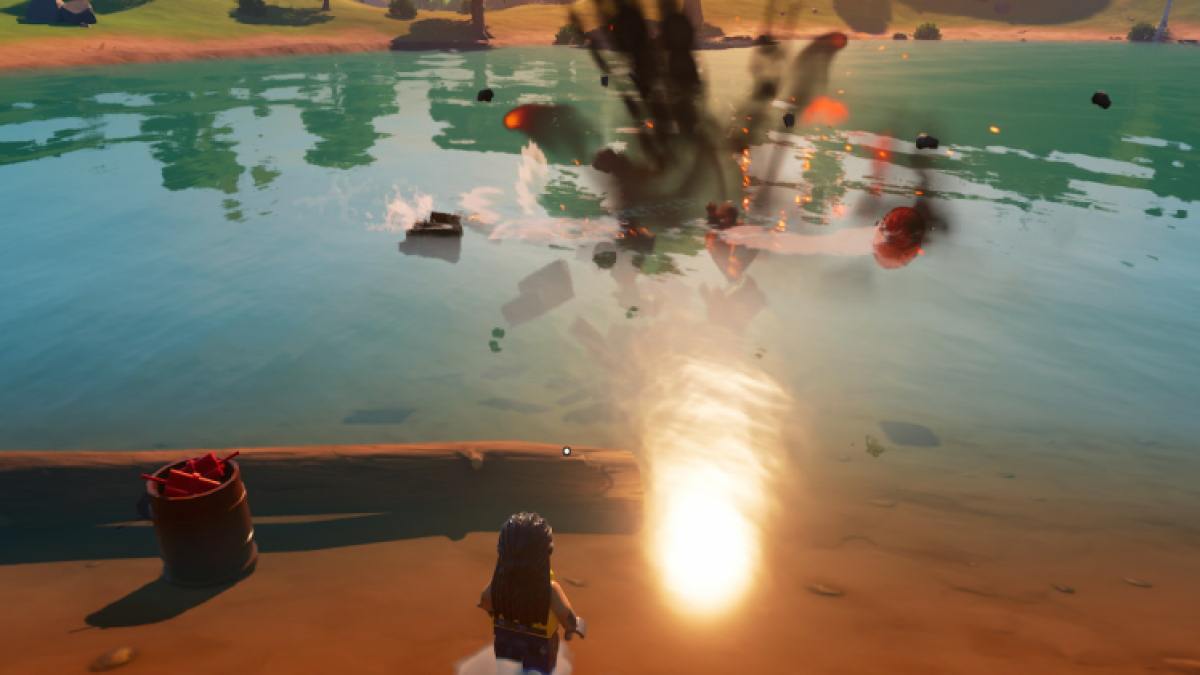 Faire exploser un mur dans Lego Fortnite