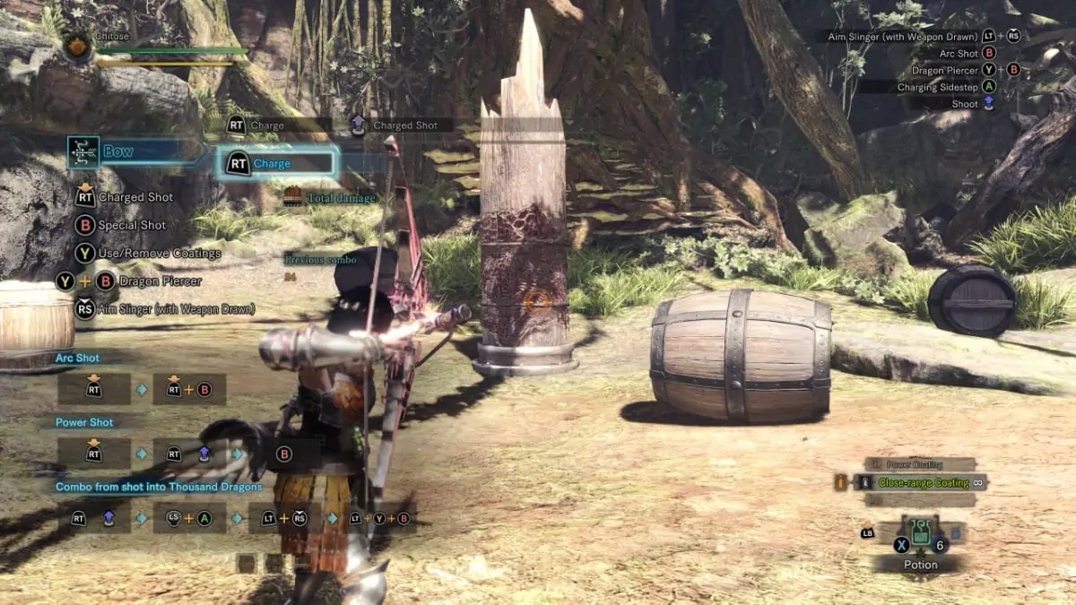 Entraînement à l'arc MHW