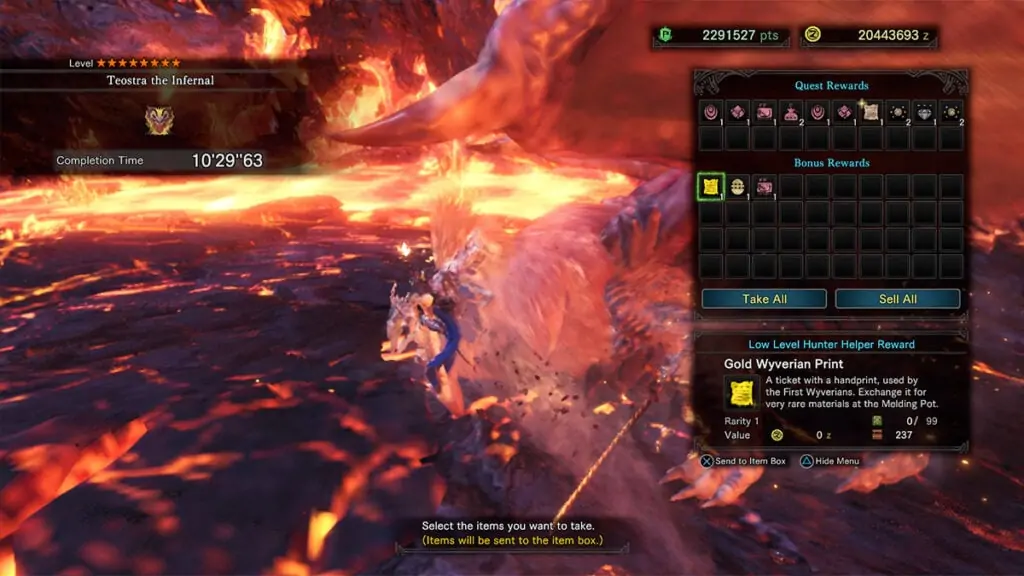 Récompense d'aide au chasseur dans Monster Hunter World