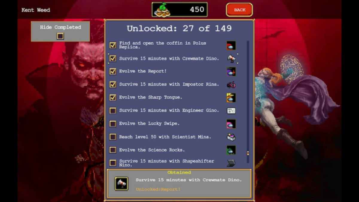 Comment débloquer de nouvelles armes Collection de survivants de vampires parmi nous