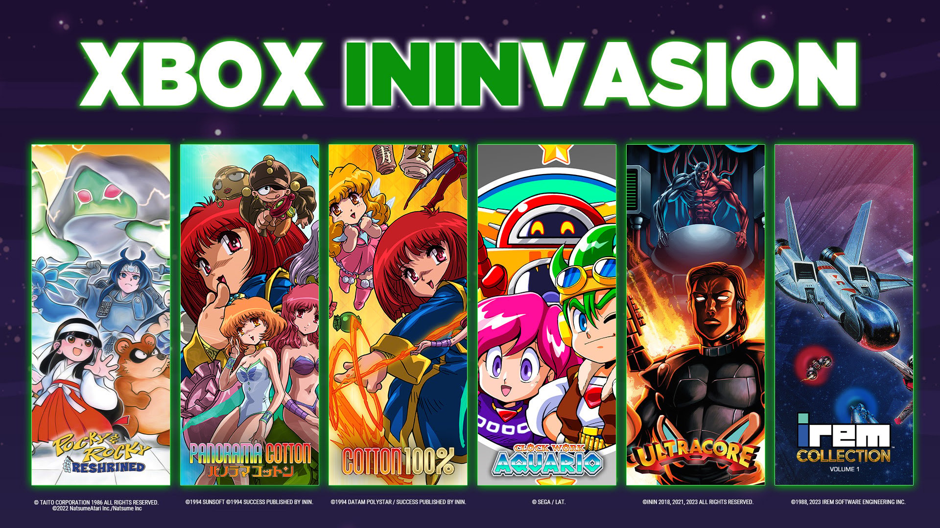 Le spécialiste du rétro ININ sort six titres sur Xbox