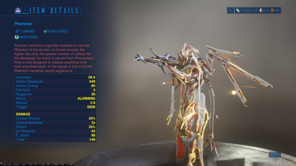 Phenmor dans Warframe