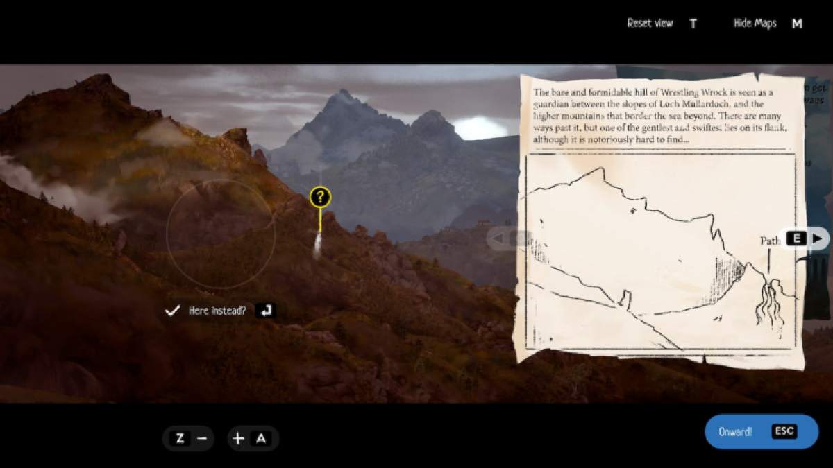 Carte dans une chanson des Highlands
