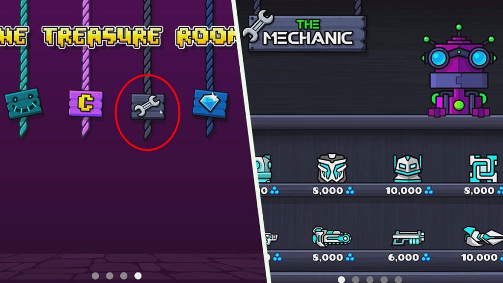 Geometry Dash : où pouvez-vous trouver l'atelier de mécanique ?
