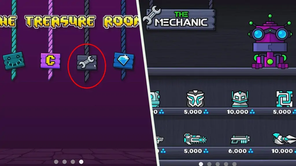 Geometry Dash : où pouvez-vous trouver l'atelier de mécanique ?