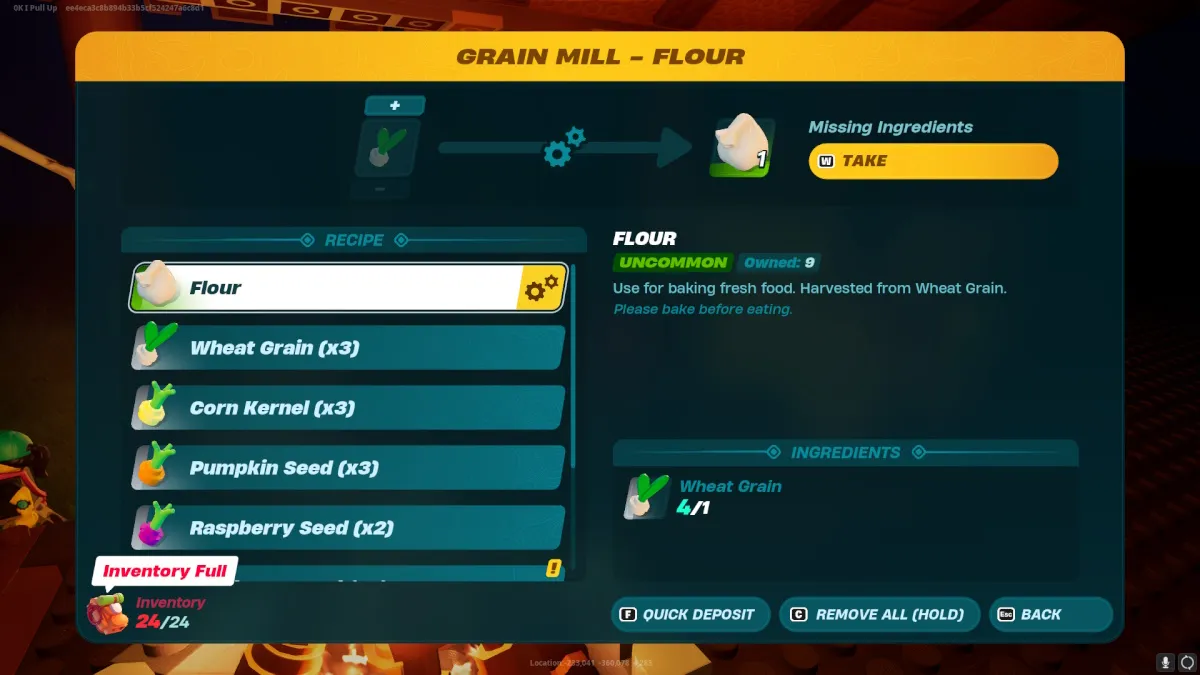 LEGO Fortnite : Comment faire de la farine