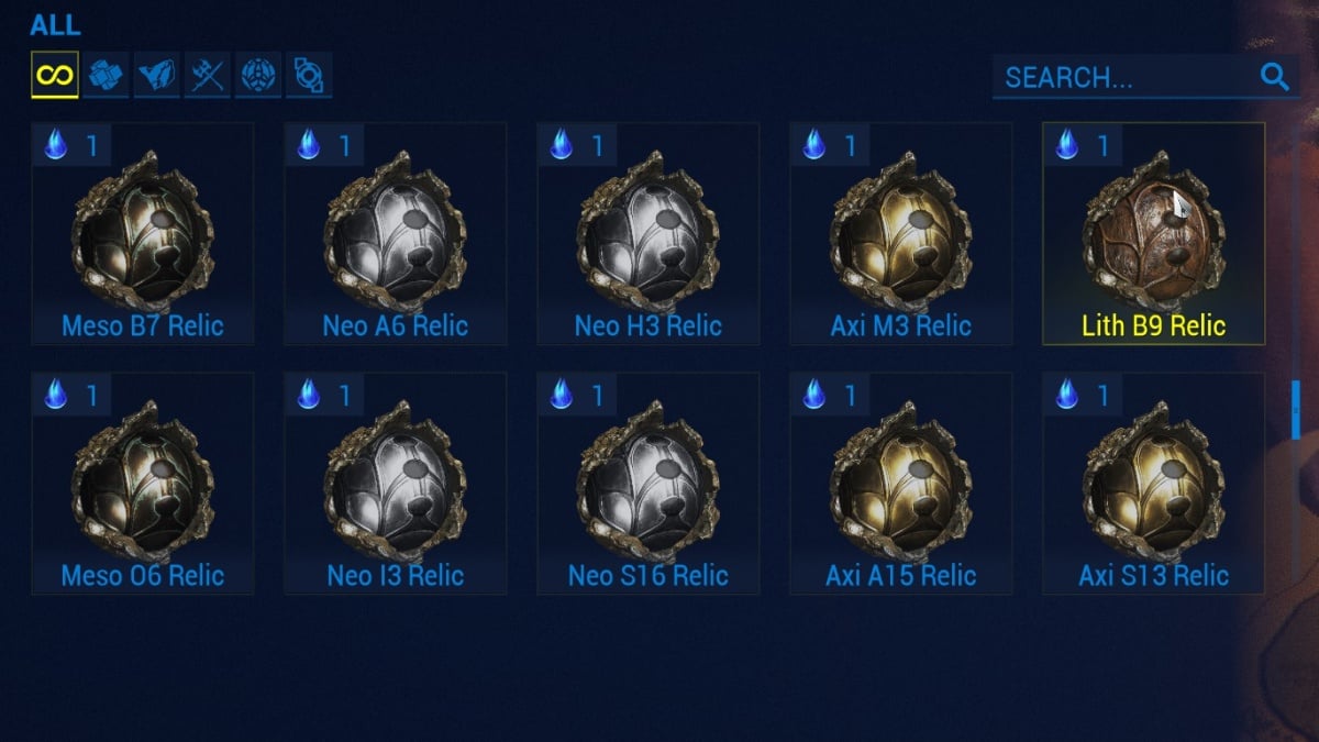Reliques de Warframe Prime Resurgence