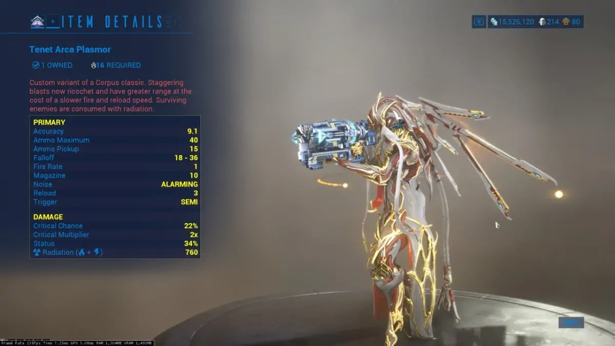 Tenet Arca Plasmor, le meilleur fusil de chasse parmi toutes les armes principales de Warframe
