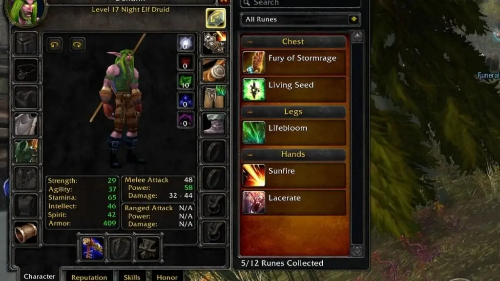 Runes druidiques WoW SoD