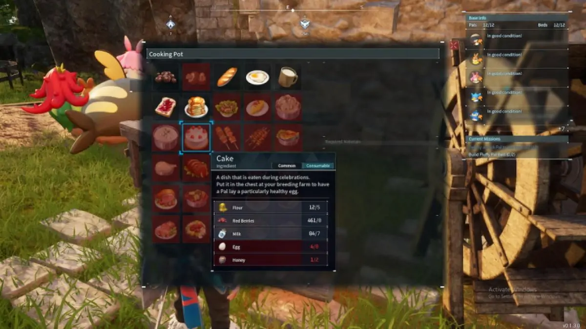 Recette De Gâteau Palworld