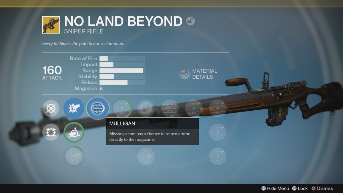 Destiny 2 No Land Beyond Inventory Shot
