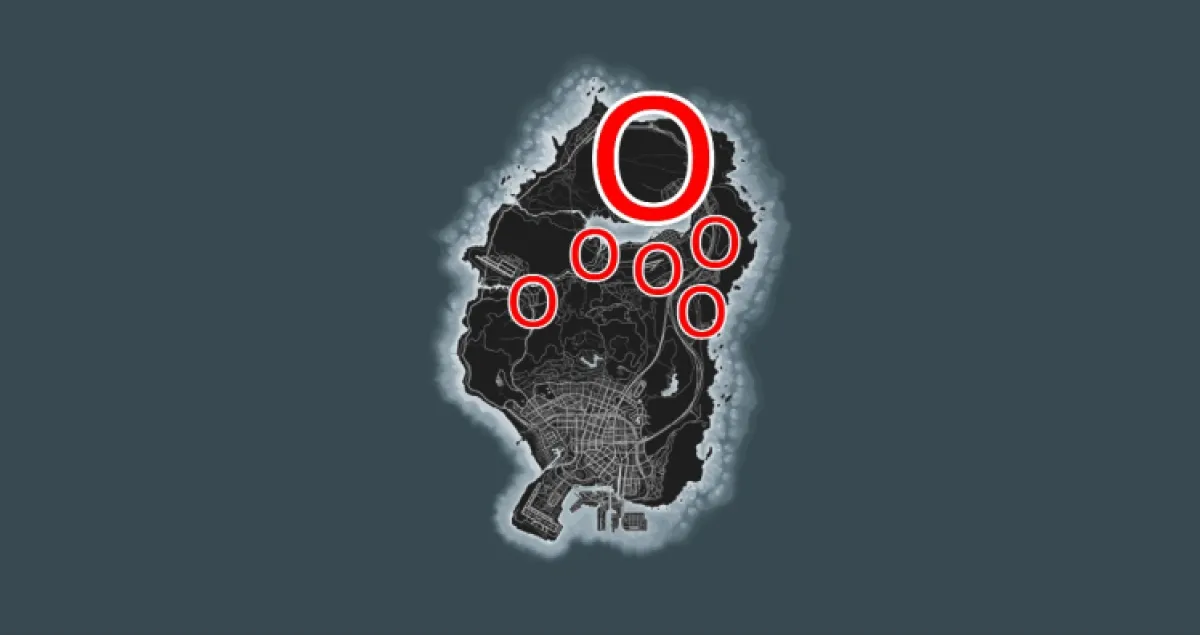 Carte des emplacements de Chicken Hawk de Gta Online