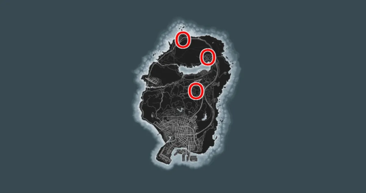 Carte des emplacements des vaches de Gta Online