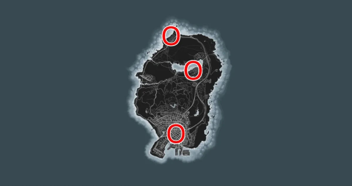 Carte des emplacements des poules de Gta Online