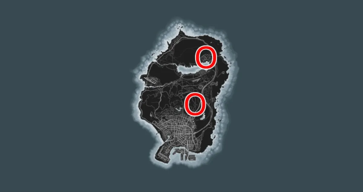 Carte des emplacements des cochons de Gta Online