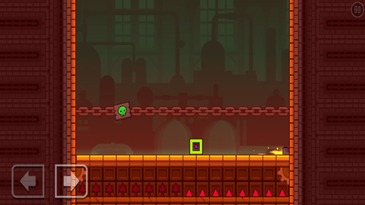 Demi-pointes de feu dans le trou dans Geometry Dash (1)