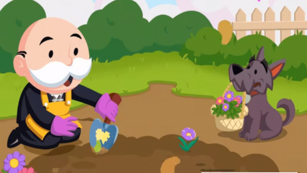 Monopoly Homme Et Chien Plantant Dans Monopoly Go