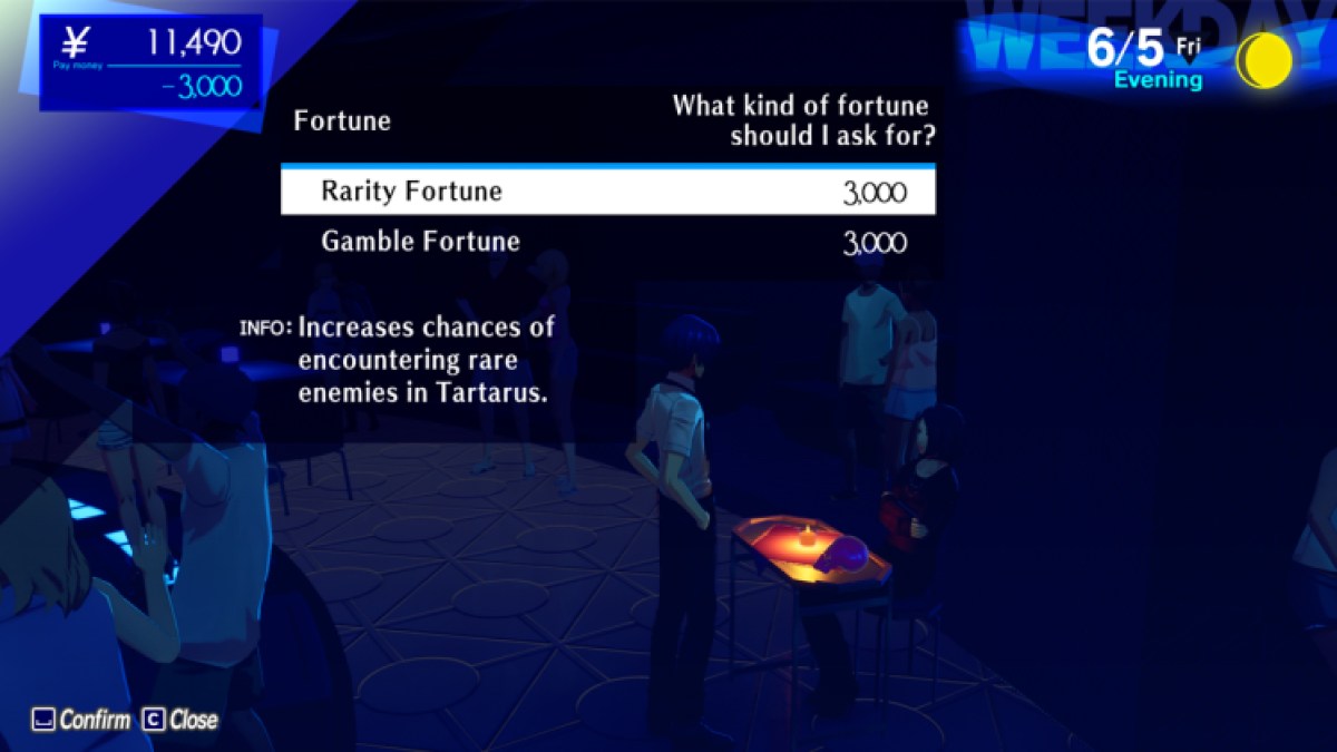 Persona 3 Recharger Fortune Teller 1