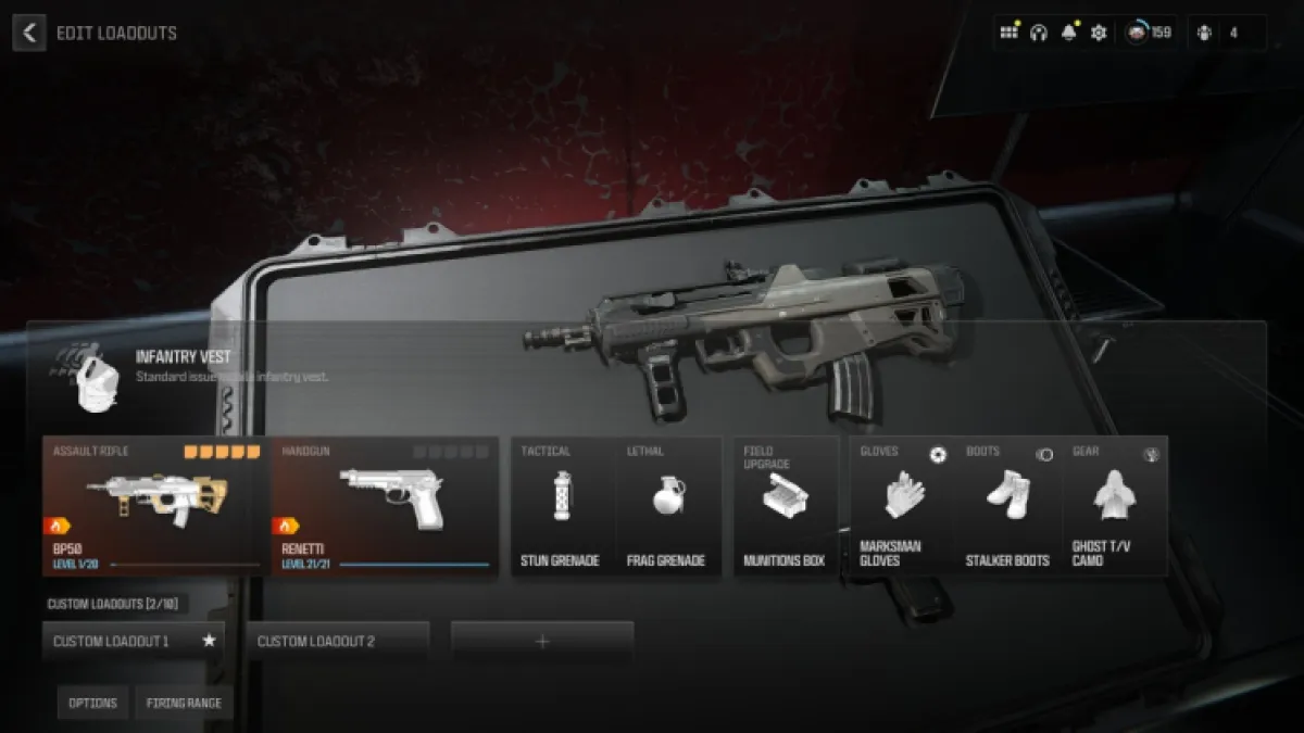Configuration de la classe Call Of Duty Modern Warfare 3 Bp50