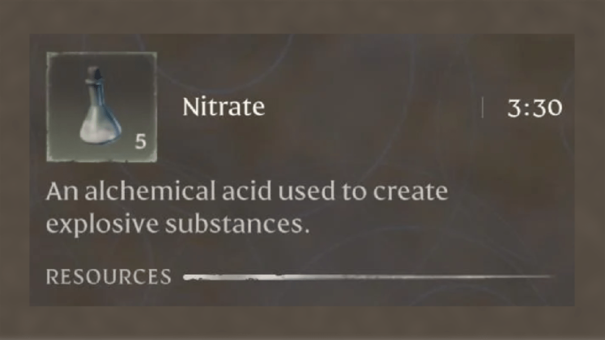 Informations sur les nitrates enveloppés