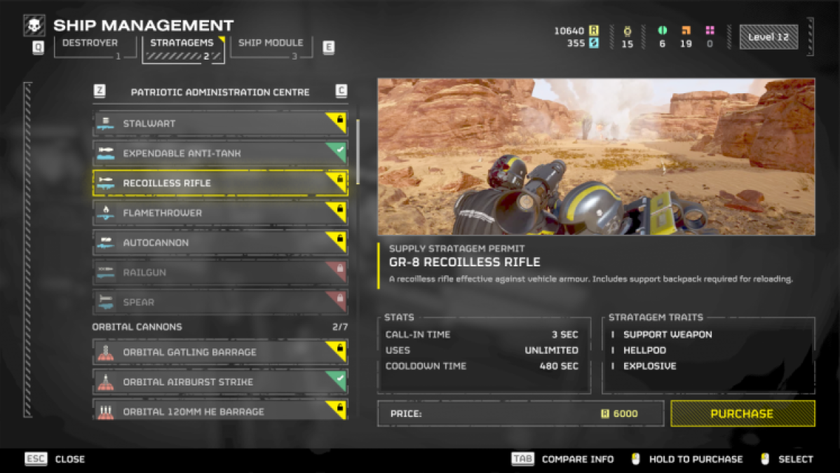 Meilleures armes dans Helldivers 2