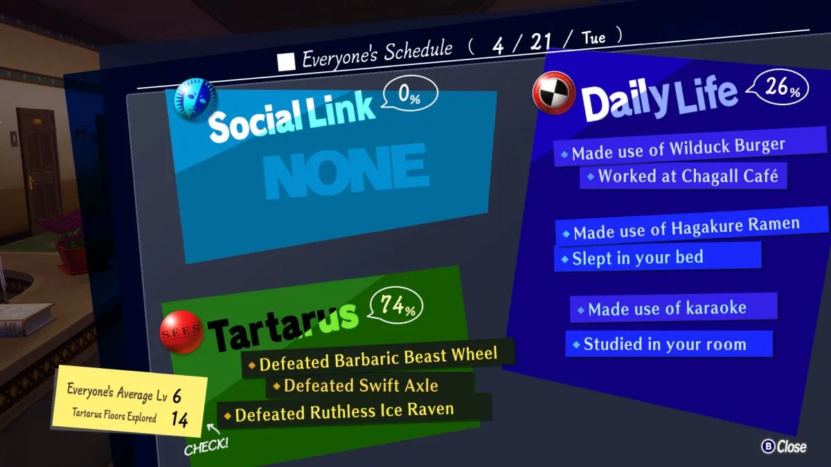 Outil de planification de révision de rechargement de Persona 3